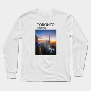 Toronto Ontario Canada Skyline Cityscape Gift for Canadian Canada Day Present Souvenir T-shirt Hoodie Apparel Mug Notebook Tote Pillow Sticker Magnet Long Sleeve T-Shirt